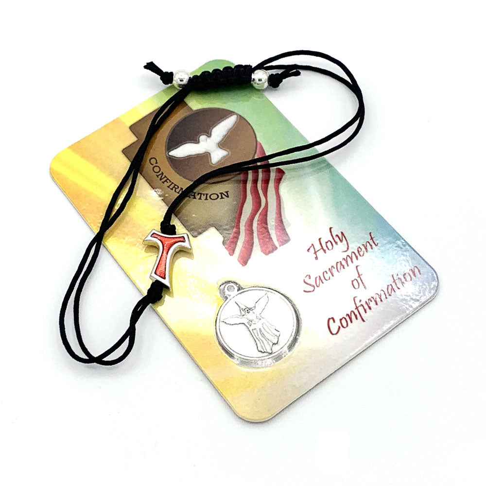 Tau Cross Bracelet with Confirmation Card and Medal