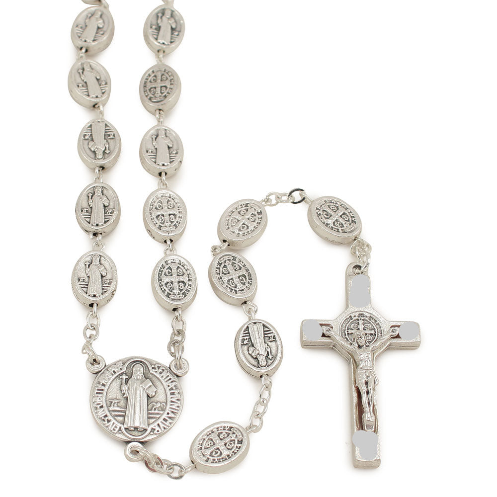 St. Benedict Metal Beads Rosary