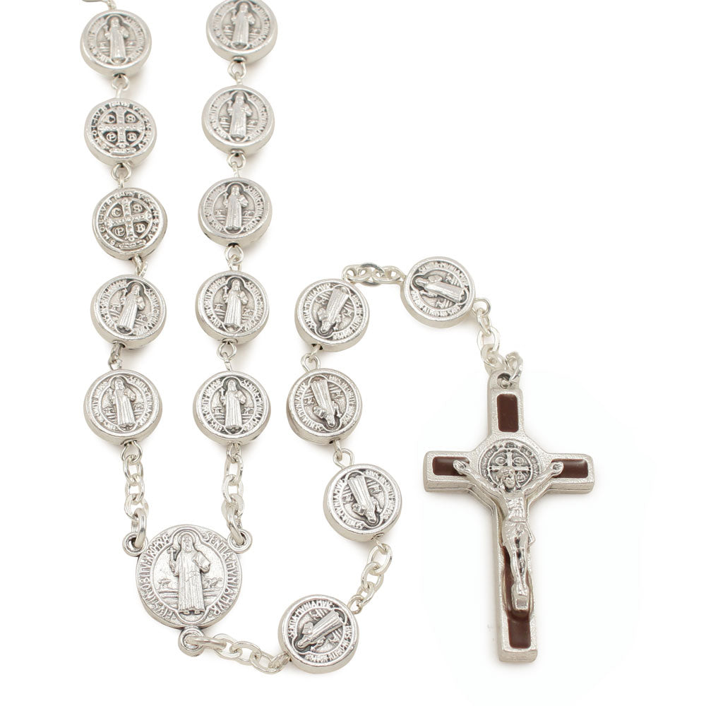 St. Benedict Metal Beads Catholic Rosary