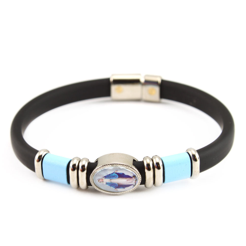 Catholic Bracelet Our Lady of Miracles Blue
