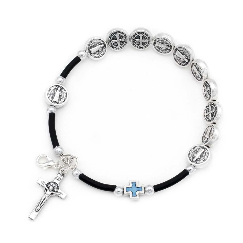 St. Benedict Bracelet with Blue Cross