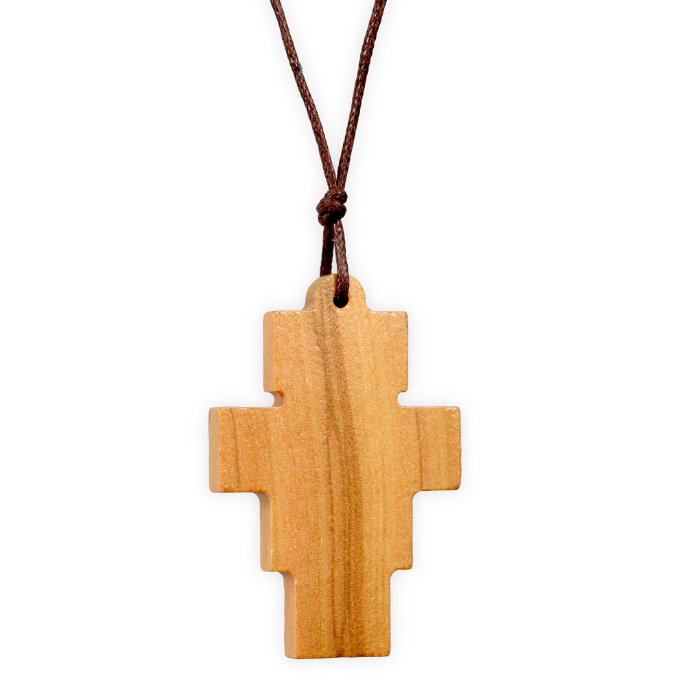 Olive Wood Crucifix Pendant