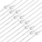 Pack of 12 Silver Plated Snake Chain
