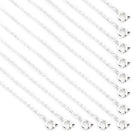17" Silver Plated Rolo Chain Necklace - Pack of 12