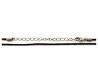 Black Waxed Cotton Cord Necklace - 20 Inches
