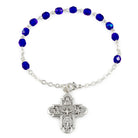 Rosary Bracelet Blue Crystal beads