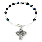 Rosary Bracelet Clear Crystal Beads