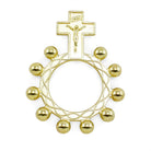 Finger Ring One Decade Rosary Gold Tone