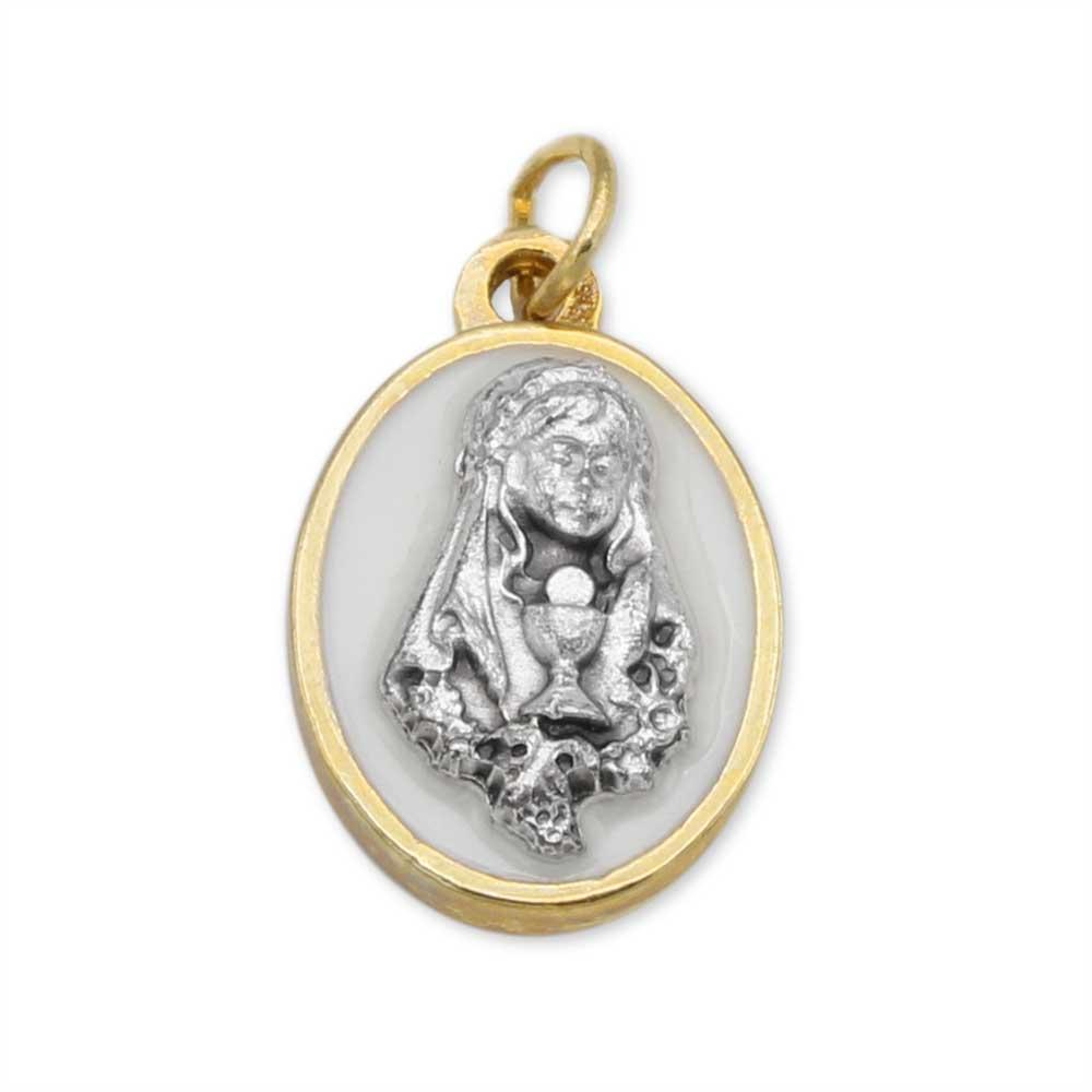 Gold Girl's First Communion Medal