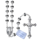 Black Swarovski Crystal Rosary Filigree Rondelle