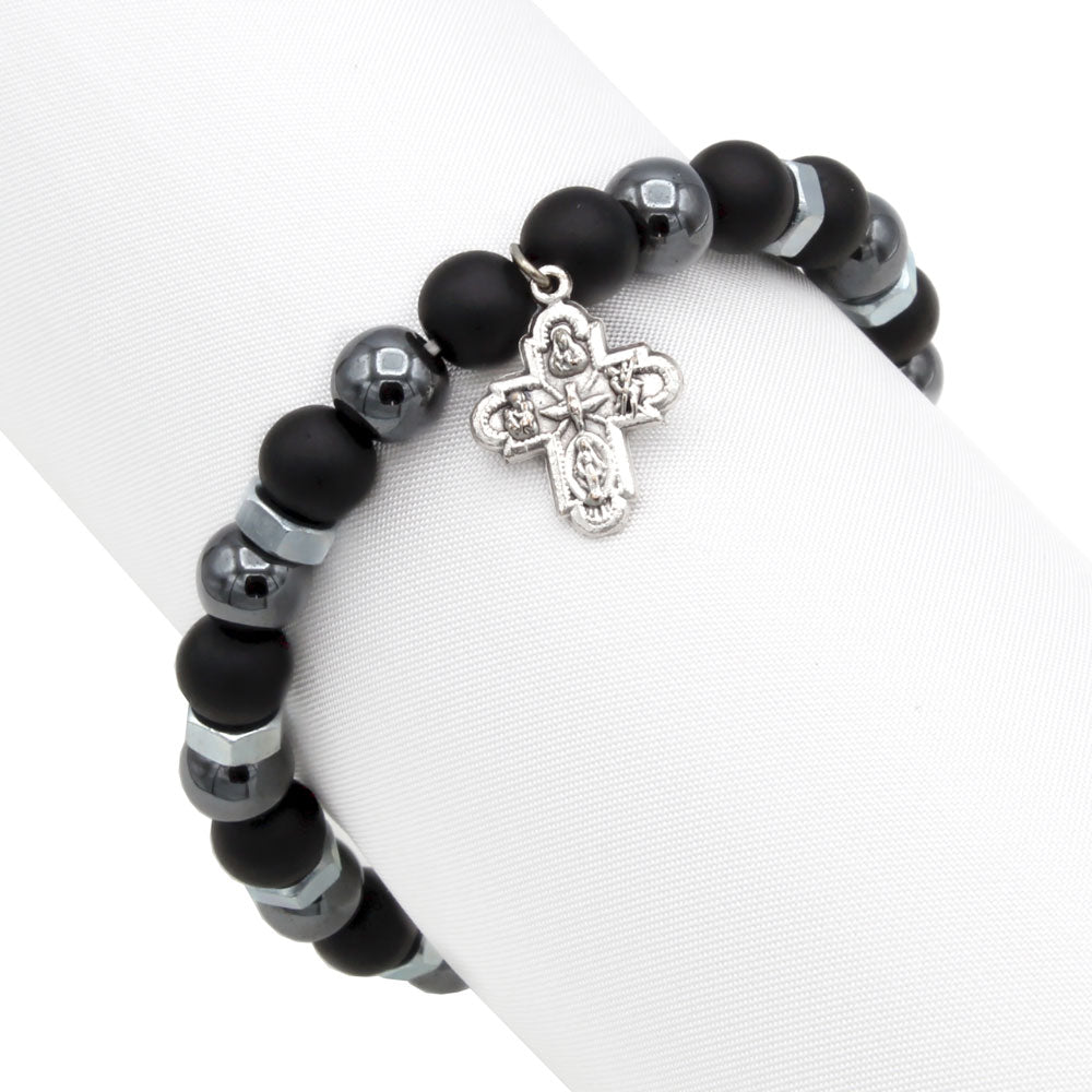 Large Bead Rosary Bracelet