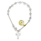 Swarovski Diamond Crystal Beads Catholic Rosary Bracelet
