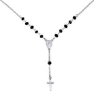 Sterling Silver Rosary Necklace
