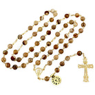 Gold Rosary with Stone Beads