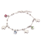 Swarovski Crystals Silver Angels Charm Bracelet