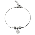 Strass Beads Sterling Silver Rosary Bracelet