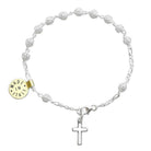 Filigree Silver Rosary Catholic Bracelet