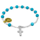 Pietre Dure Beads Catholic Rosary Bracelet