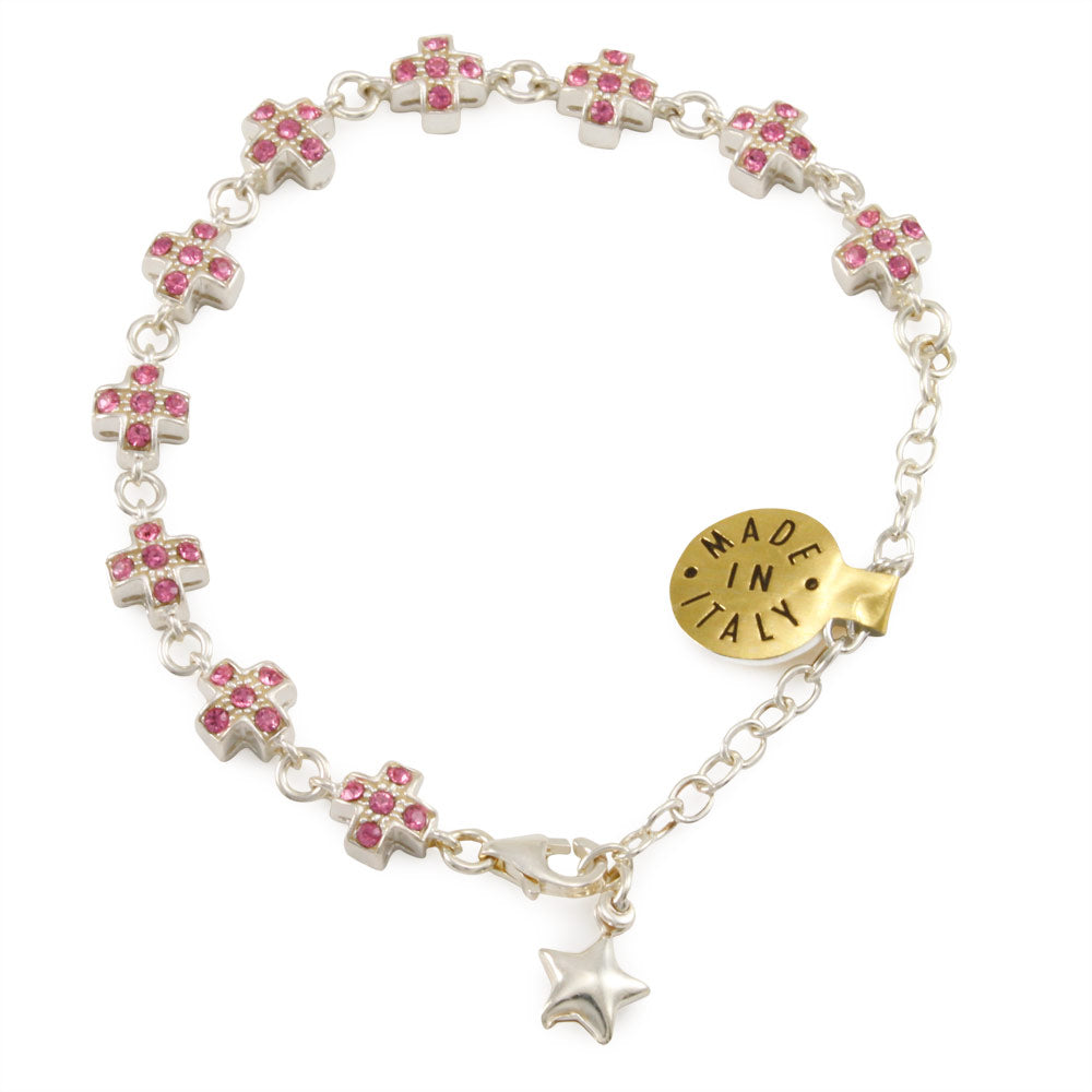 Sterling Silver Catholic Rosary Bracelet