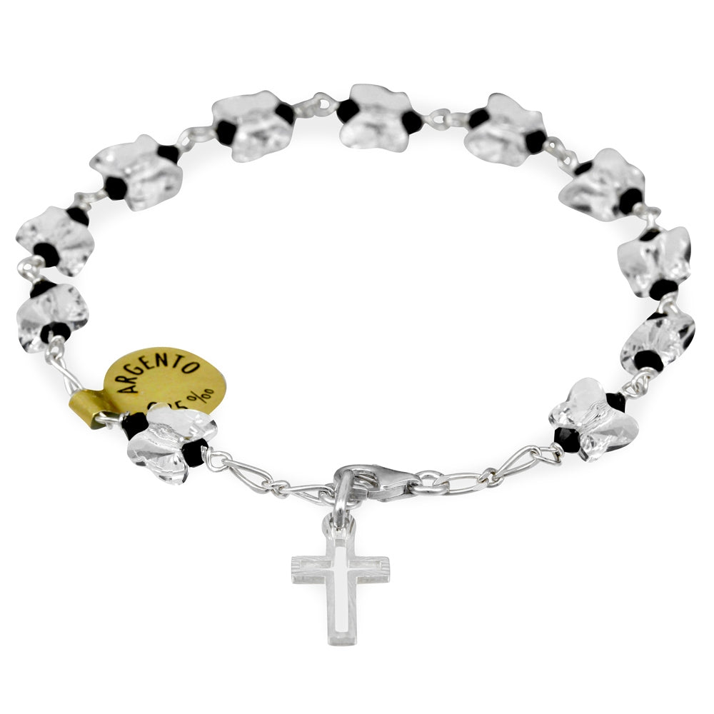 Swarovski Butterfly Beads Catholic Rosary Bracelet