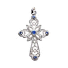 Cross Pendant Sterling Silver with Swarovski Crystals