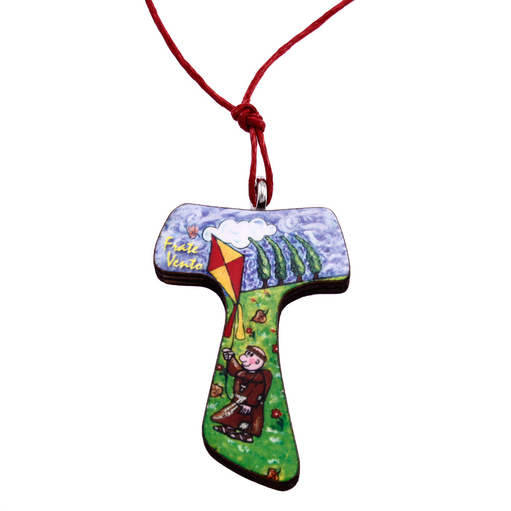 Catholic Brother Wind Tau Cross Necklace