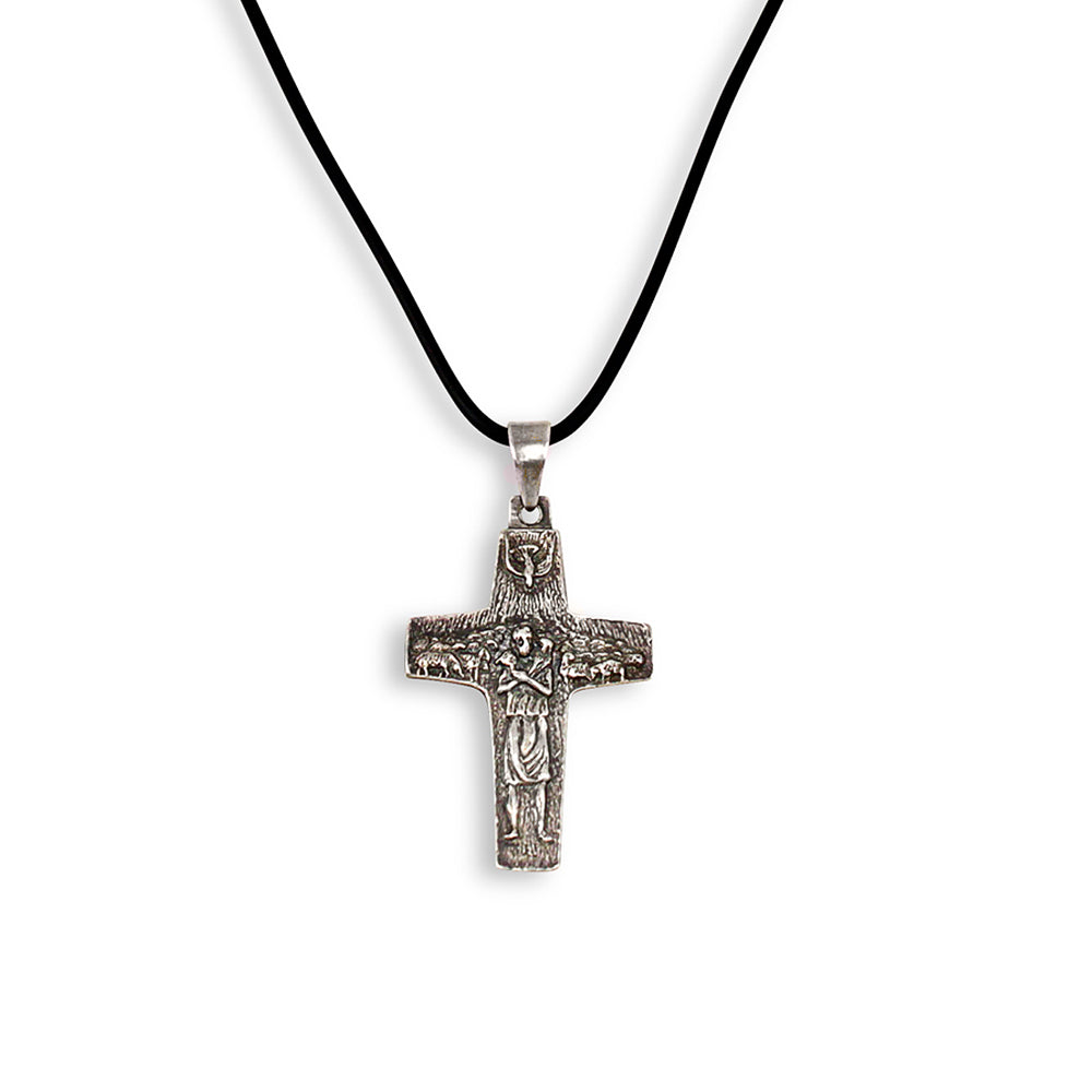 Sterling Silver Vedele Cross Pendant 1 1/4 inch