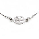 Miraculous Medal Asymmetrical Sterling Silver Necklace