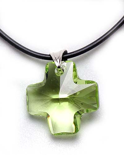 Swarovski Crystal Cross Catholic Pendant