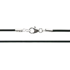 Caucho Necklace with Sterling Silver Ends - 16 1/2 inches