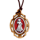 Divine Mercy Olive Wood Pendant