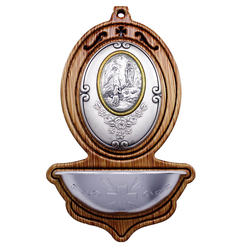 Catholic Our Lady of Lourdes Holy Water Font