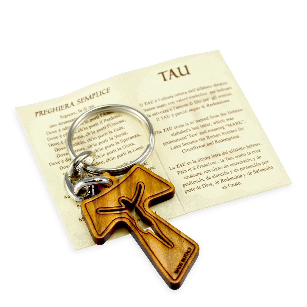 Tau Cross Keychain