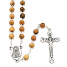 Rosary Wood Beads Sacred Heart of Jesus