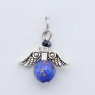 Blue Murano Glass Angel Pendant Charm