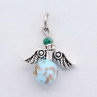 Light Blue Murano Glass Guardian Angel Pendant
