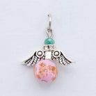 Pink Murano Glass Guardian Angel Pendant