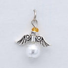 White Murano Glass Guardian Angel Pendant