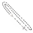 Hematite Oval Beads Rosary Necklace