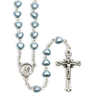Rosary Blue Heart Glass Beads Madonna