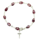 Violet Glass Beads Bracelet