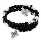 Wrap Around Wooden Beads Rosary Bracelet Four Way Cross