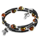 Wrap Around Rosary Bracelet Hematite Beads