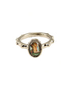 Our Lady of Lourdes Silver Catholic Rosary Ring