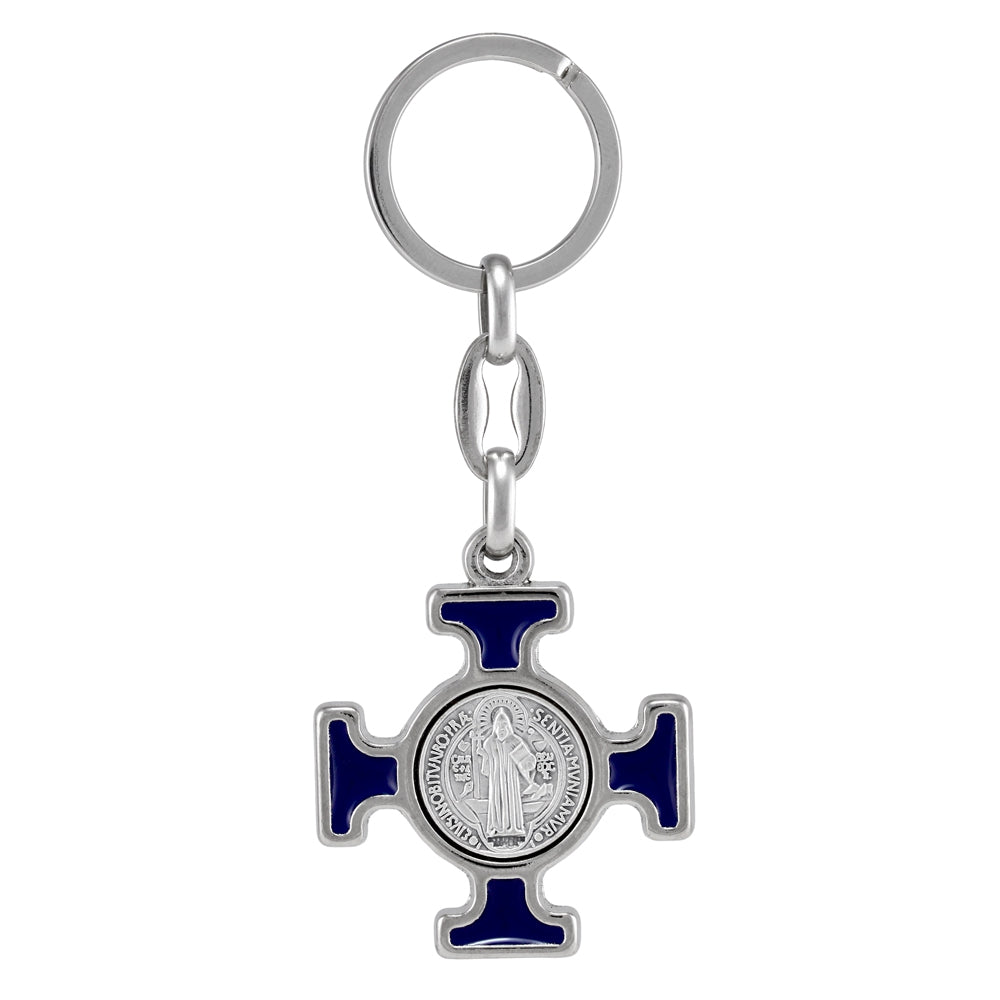 St Benedict Celtic Cross Catholic Keychain