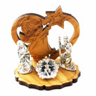 Nativity Scene olive wood Manger Angel 