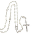  Our Lady of Lourdes Mother of Pearl Oval Beads Catholic Rosary