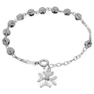 Silver Catholic Rosary Bracelet