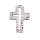 Sterling Silver Cross Pendant with Crystals