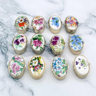 Gold Trinket Box with Flowers